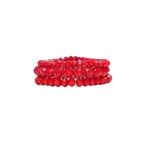 NEW SPARKLY SOUTH WHOLESALE women's three-pieces crystal bead stretch bracelet s